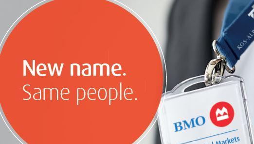 Advertisement announcing that KGS-Alpha is now officially part of BMO Capital Markets.